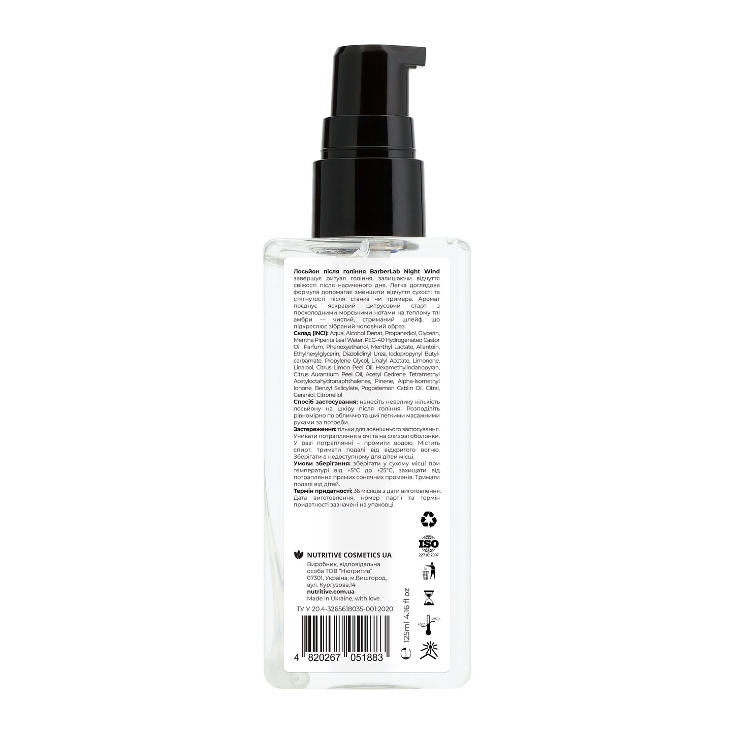 BarberLab Night Wind Aftershave Lotion