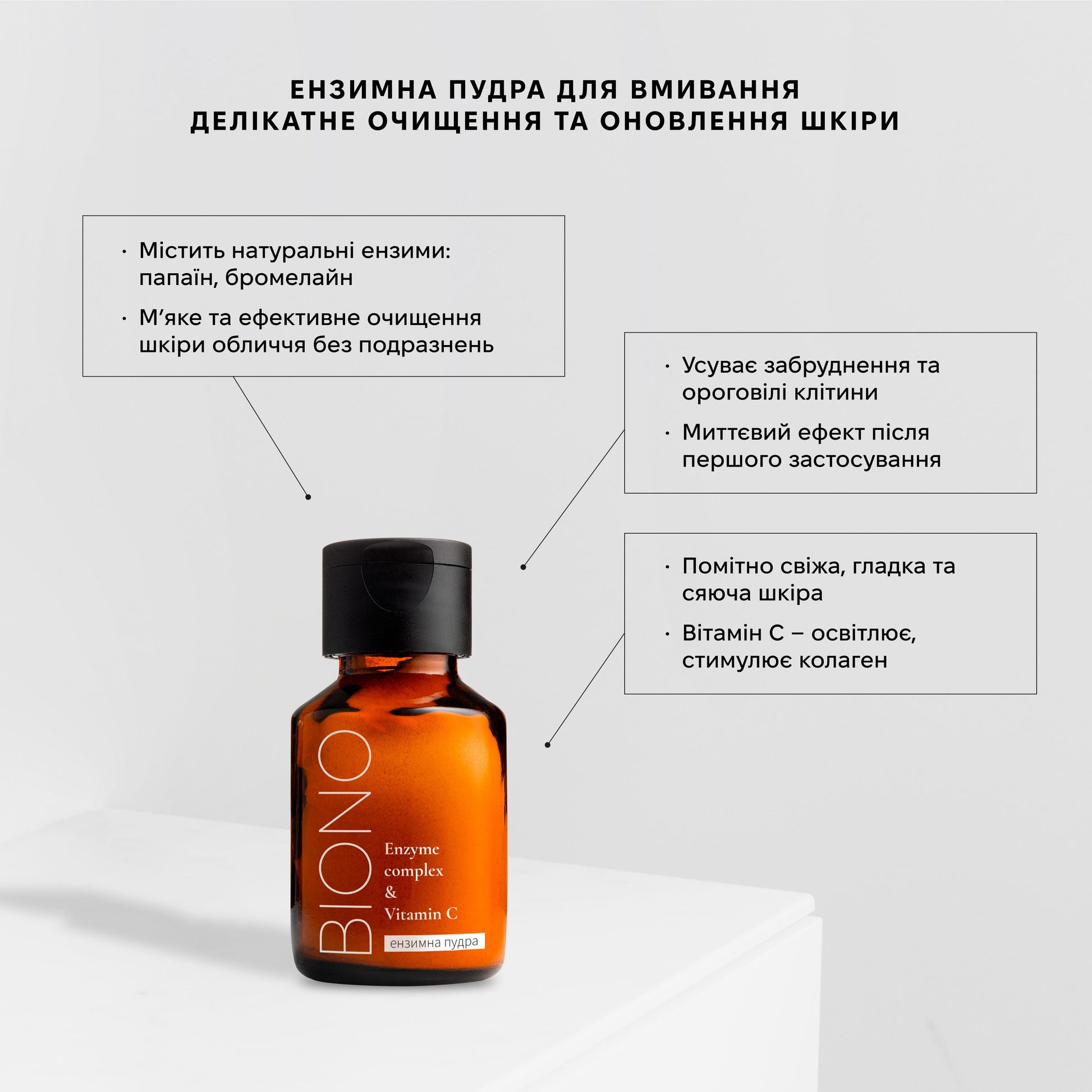 Ензимна пудра для обличчя з вітаміном С від Biono