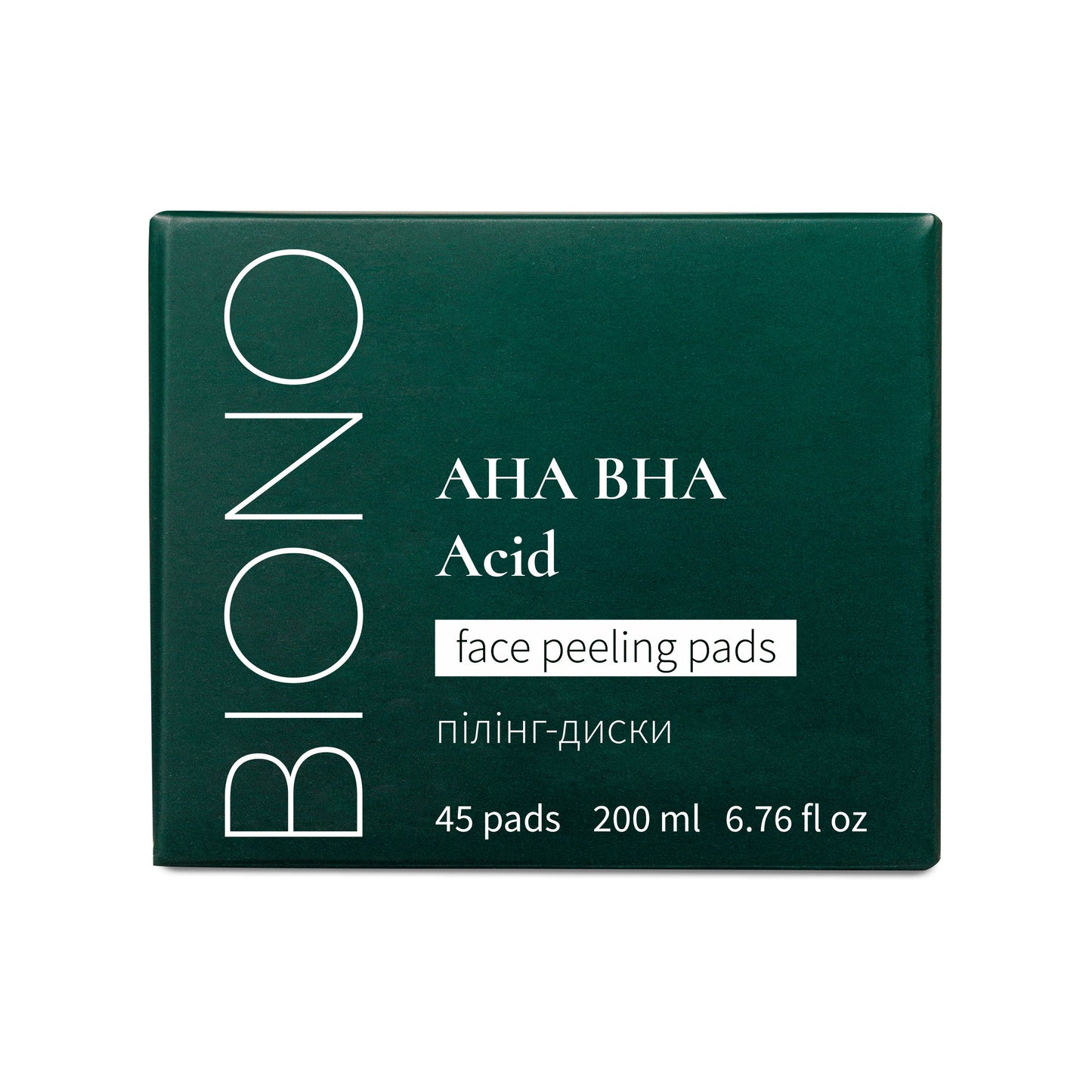 Пілінг-диски з АНА та ВНА кислотами для обличчя BIONO