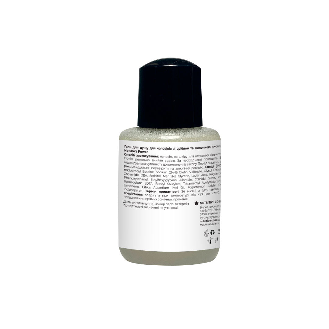 BarberLab Nature's Power Shower Gel for Men with Silver and Lactic Acid